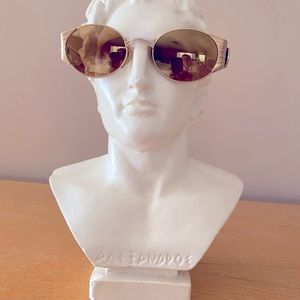 (90s)fendi sunglasses W/coin gold frame originals